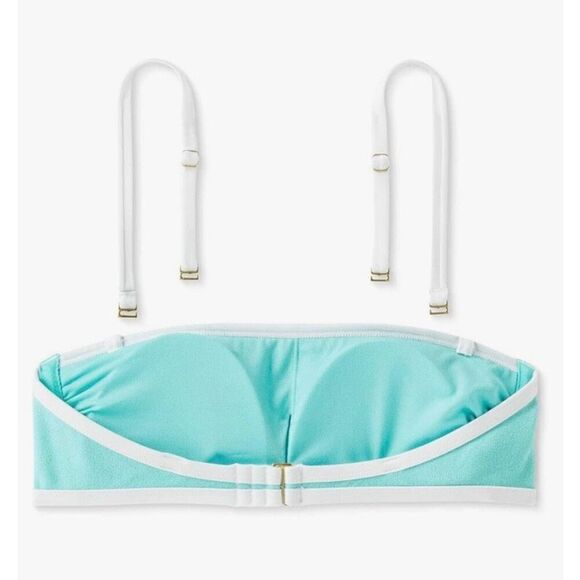 KONA SOL - NWT - L Sz 1X (16W - 18W) Terry-Textured Bandeau Bikini Top w/Binding - Picture 10 of 13